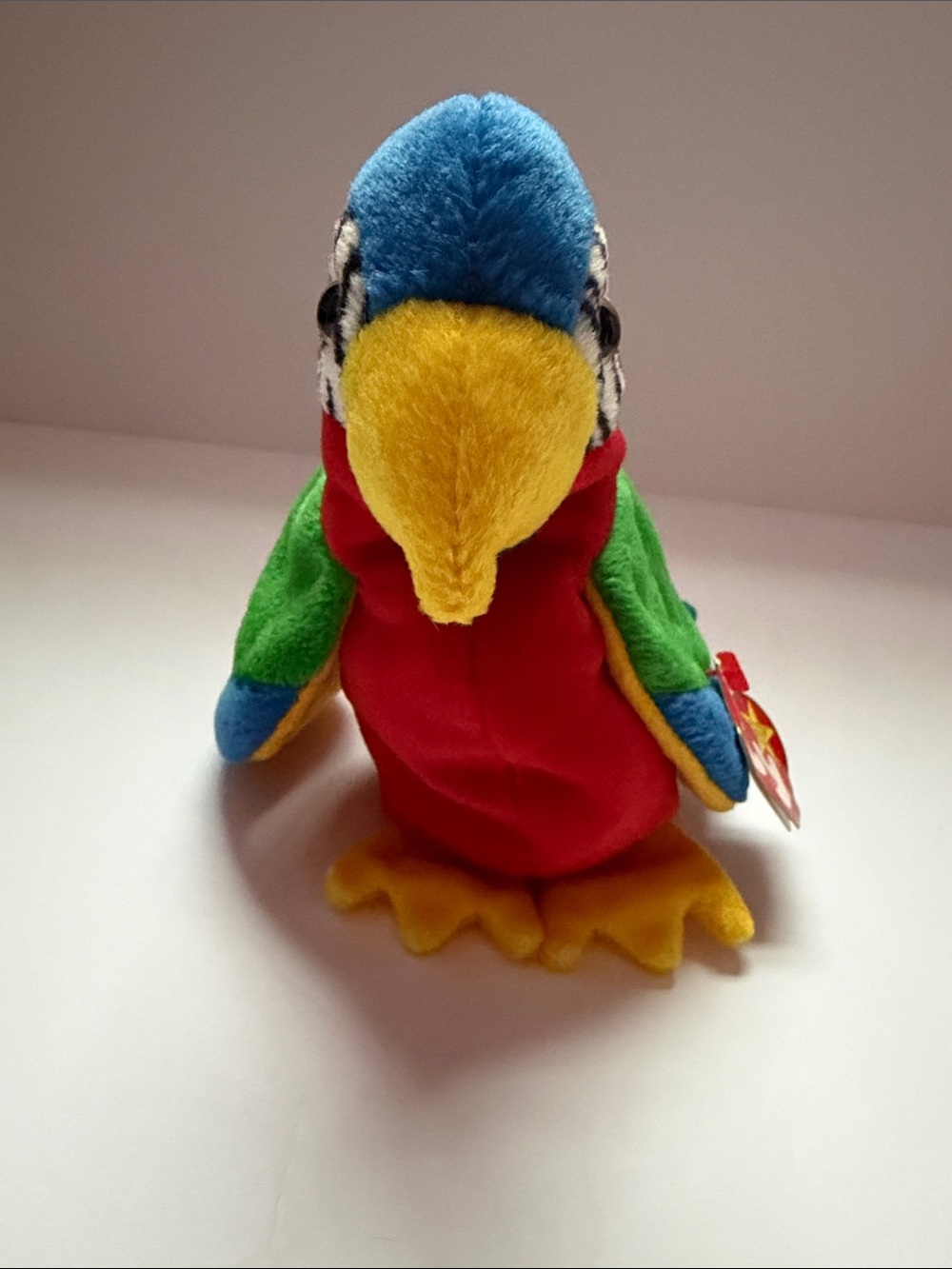 Ty Multicolor Plush Parrot Toy - Blue, Yellow, Red, Green